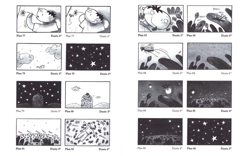 La tête dans les étoiles - Story board - 2005